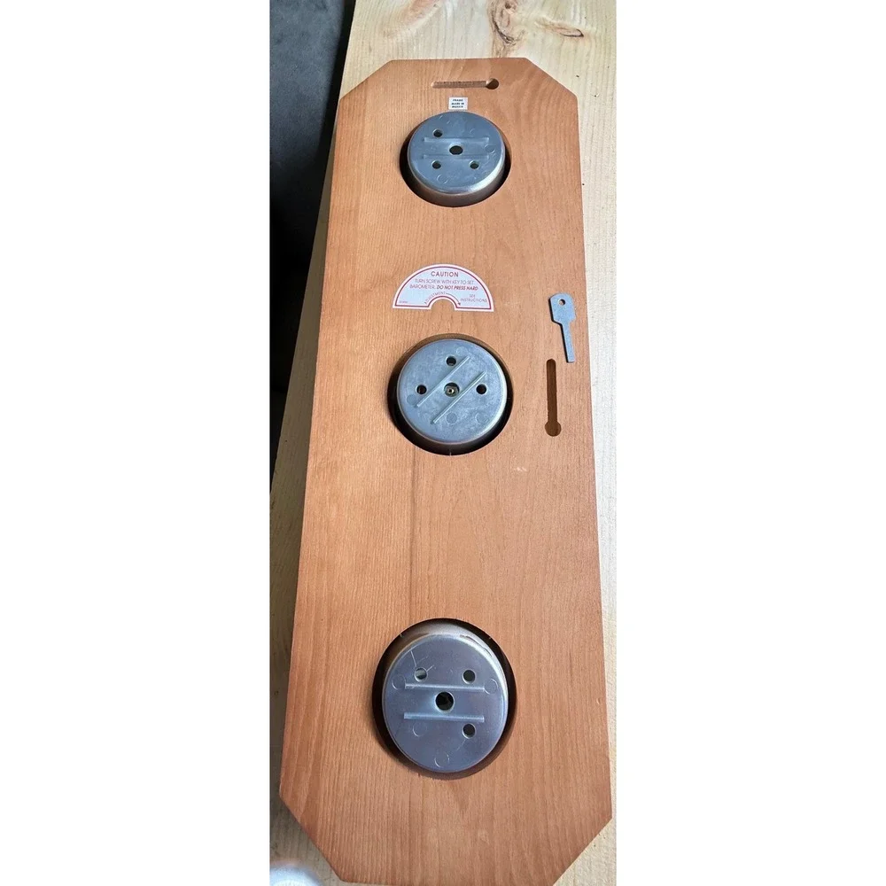 Sunbeam Weather Station Wood Wall Plaque Thermometer Barometer Hygrometer USA